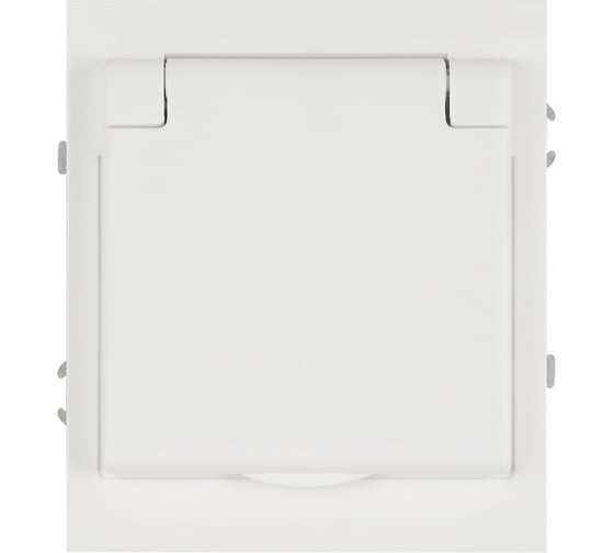 Розетка ЭРА Arktik 16-2103-08 с заземлением 2P+E Schuko со шторками с крышкой 16А-250В белый матовый Б0070441