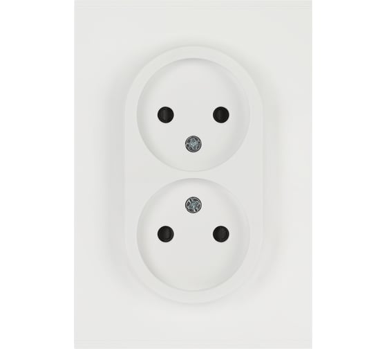 Розетка ЭРА Arktik 16-2107-08 без заземления двойная 2X2P 16А-250В белый матовый Б0071688