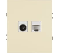 Розетка ЭРА Arktik 16-3110-02 комбинированная RJ45+TV слоновая кость Б0070495