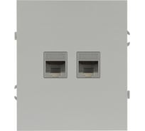 Розетка ЭРА Arktik 16-3108-03 информационная двойная 2XRJ45 алюминий Б0070486
