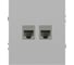 Розетка ЭРА Arktik 16-3108-03 информационная двойная 2XRJ45 алюминий Б0070486 2
