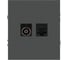 Розетка ЭРА Arktik 16-3110-06 комбинированная RJ45+TV графит Б0070499 2