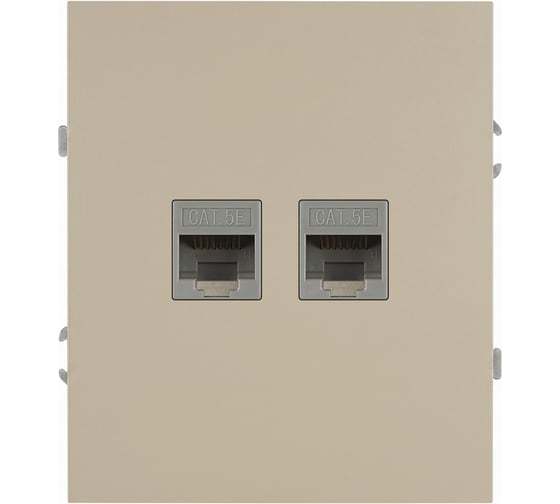 Розетка ЭРА Arktik 16-3108-04 информационная двойная 2XRJ45 шампань Б0070487
