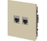 Розетка ЭРА Arktik 16-3108-04 информационная двойная 2XRJ45 шампань Б0070487 3
