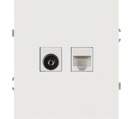 Розетка ЭРА Arktik 16-3110-01 комбинированная RJ45+TV белый Б0070494