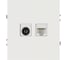 Розетка ЭРА Arktik 16-3110-01 комбинированная RJ45+TV белый Б0070494 4