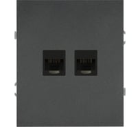 Розетка ЭРА Arktik 16-3108-06 информационная двойная 2XRJ45 графит Б0070489