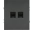 Розетка ЭРА Arktik 16-3108-06 информационная двойная 2XRJ45 графит Б0070489 1
