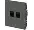 Розетка ЭРА Arktik 16-3108-06 информационная двойная 2XRJ45 графит Б0070489 3