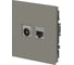 Розетка ЭРА Arktik 16-3110-07 комбинированная RJ45+TV титан Б0070500 3