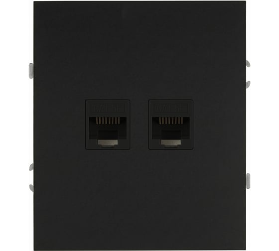 Розетка ЭРА Arktik 16-3108-05 информационная двойная 2XRJ45 антрацит Б0070488