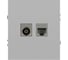 Розетка ЭРА Arktik 16-3110-03 комбинированная RJ45+TV алюминий Б0070496 2