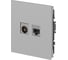 Розетка ЭРА Arktik 16-3110-03 комбинированная RJ45+TV алюминий Б0070496 3