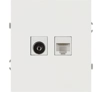 Розетка ЭРА Arktik 16-3110-08 комбинированная RJ45+TV белый матовый Б0070501