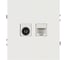 Розетка ЭРА Arktik 16-3110-08 комбинированная RJ45+TV белый матовый Б0070501 1