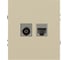 Розетка ЭРА Arktik 16-3110-04 комбинированная RJ45+TV шампань Б0070497 2