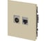 Розетка ЭРА Arktik 16-3110-04 комбинированная RJ45+TV шампань Б0070497 3