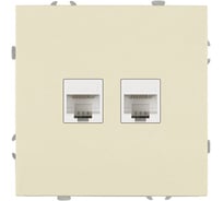 Розетка ЭРА Galaxy 15-3108-02 информационная двойная 2XRJ45 IP20 слоновая кость Б0070758