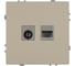 Розетка ЭРА Galaxy 15-3110-04 комбинированная RJ45+TV IP20 шампань Б0070782 3
