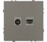Розетка ЭРА Galaxy 15-3110-07 комбинированная RJ45+TV IP20 титан Б0070788 3