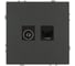 Розетка ЭРА Galaxy 15-3110-06 комбинированная RJ45+TV IP20 графит Б0070786 3