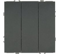 Выключатель ЭРА Galaxy 15-1107-06 тройной 10АХ-250В IP20 графит Б0070724