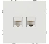 Розетка ЭРА Galaxy 15-3108-08 информационная двойная 2XRJ45 IP20 белый матовый Б0070770