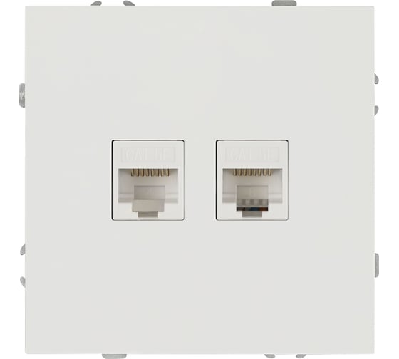 Розетка ЭРА Galaxy 15-3108-08 информационная двойная 2XRJ45 IP20 белый матовый Б0070770