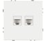 Розетка ЭРА Galaxy 15-3108-08 информационная двойная 2XRJ45 IP20 белый матовый Б0070770 2