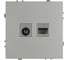 Розетка ЭРА Galaxy 15-3110-03 комбинированная RJ45+TV IP20 алюминий Б0070780 2