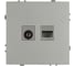 Розетка ЭРА Galaxy 15-3110-03 комбинированная RJ45+TV IP20 алюминий Б0070780 3