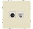 Розетка ЭРА Galaxy 15-3110-02 комбинированная RJ45+TV IP20 слоновая кость Б0070778 2