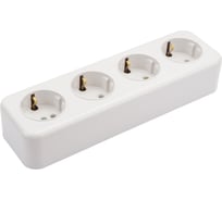 4-местная розетка SVET RA 16-445-Белый открытой установки с заземлением EV0311-0021