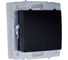 Розетка Lezard ASTI с заземлением, с крышкой, ПБТ, черный бархат, IP44 7081-4288-123BIPCH 3