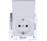 Розетка Lezard ASTI с заземлением с крышкой ПБТ белая IP44. 7081-0288-123BIPCH 1