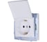 Розетка Lezard ASTI с заземлением с крышкой ПБТ белая IP44. 7081-0288-123BIPCH 2