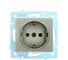 Розетка Lezard ASTI с защитой от детей ПБТ платина механизм 7081-3588-124B 1