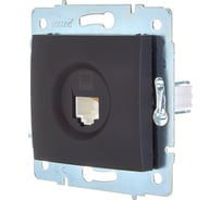 Розетка компьютерная Lezard ASTI чёрный бархат механизм 7081-4288-139