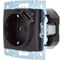 Розетка Lezard ASTI с заземлением + USB разъём чёрный бархат механизм 7081-4288-181 2