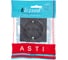 Розетка Lezard ASTI с заземлением + USB разъём чёрный бархат механизм 7081-4288-181 3