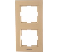 2-ая рамка Panasonic вертикальная бронза KarrePlus WKTF0812-2BR