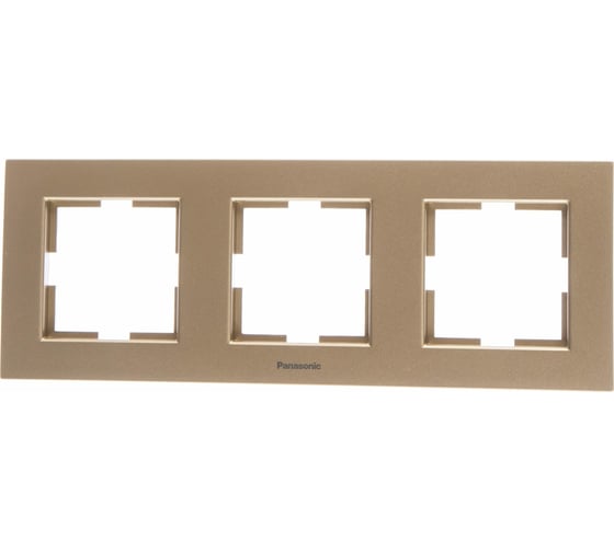 3-ая рамка Panasonic горизонтальная бронза Karre Plus WKTF0803-2BR 1