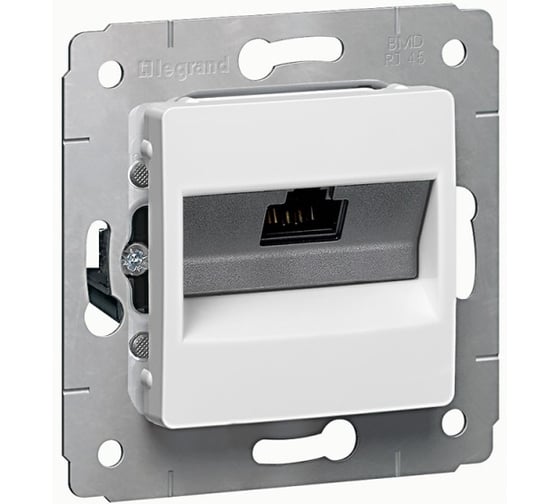 Информационная розетка Legrand Cariva - RJ45 - категория 6 UTP - White 773641