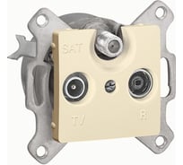Розетка оконечная Legrand TV-FM-SAT Cariva 10/14 дБ - 2150 МГц - слоновая кость 773737