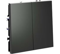Выключатель встраиваемый Voltum S70 двухклавишный 10А, (титан) VLS020106