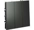 Выключатель встраиваемый Voltum S70 трехклавишный 10А, титан VLS030106 1