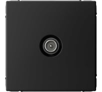 TV розетка проходная Systeme Electric ARTGALLERY 4DB, механизм, черный шелк GAL001792