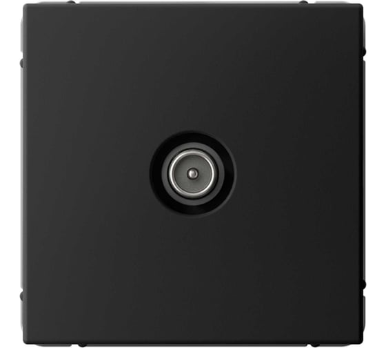 TV розетка проходная Systeme Electric ARTGALLERY 4DB, механизм, черный шелк GAL001792