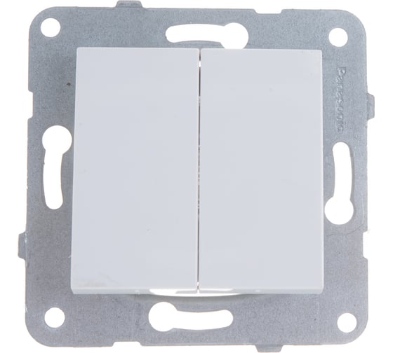 Выключатель Panasonic МОДУЛЬ 2кл белый Karre Plus 54916 WKTT0009-2WH-RES 1