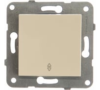 Проходной 1-клавишный переключатель Panasonic модуль, крем Karre Plus WKTT0003-2BG